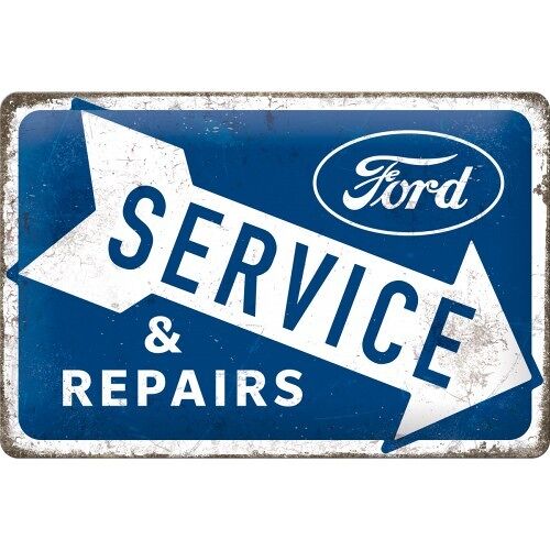 Placa de metal 20x30 cms. Ford Ford - Service & Repairs