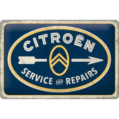 Placa de metal 20x30 cms. Citroen - Service & Repairs