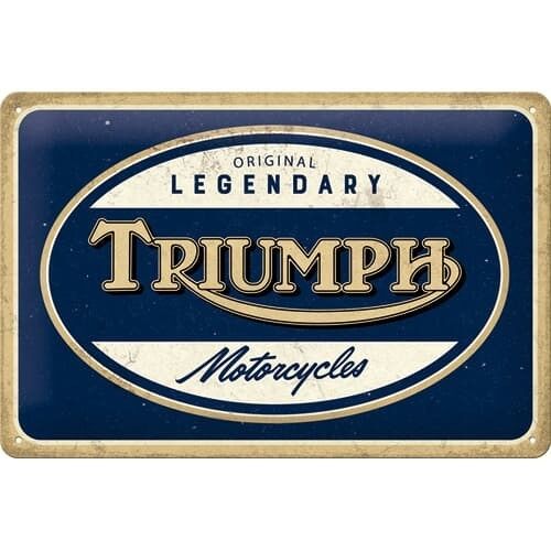 Placa de metal 20x30 cms. Triumph - Motorcycles