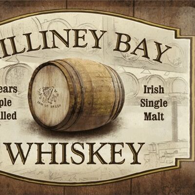 Placa de metal 30x40 cms. Killiney Bay Whiskey