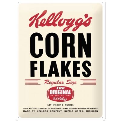 Metal plate 30x40 cm. Kellogg's Kellogg's Corn Flakes Retro Package