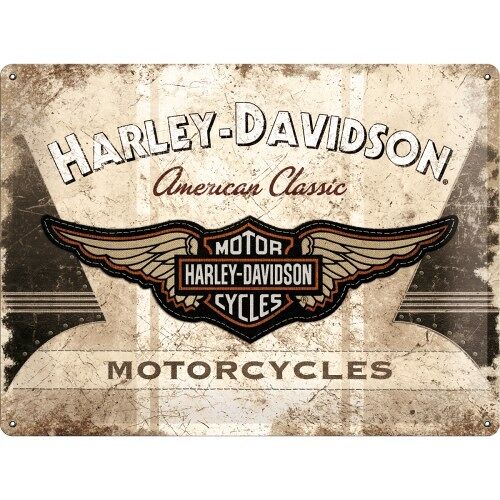 Placa de metal 30x40 cms. Harley-Davidson American Classic Logo