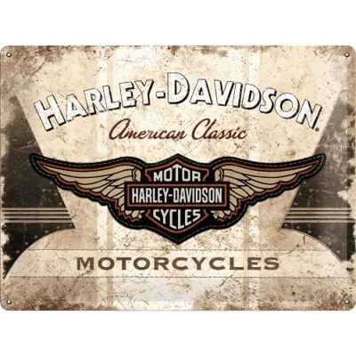 Piatto in metallo 30x40 cm. Logo classico americano Harley-Davidson