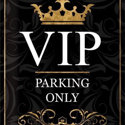 Placa de metal 30x40 cms. VIP Parking Only