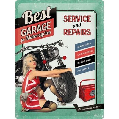 Placa de metal 30x40 cms. Best Garage Best Garage - Green