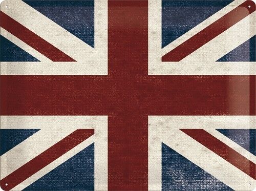 Placa de metal 30x40 cms. Union Jack