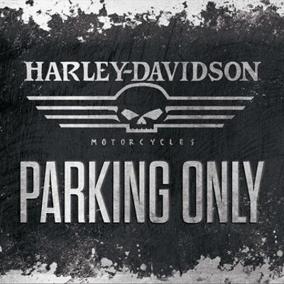 Metal plate 30x40 cm. Harley-Davidson Skull Parking Only