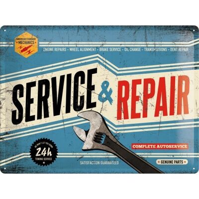 Placa de metal 30x40 cms. Best Garage Service & Repair