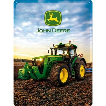 Plaque de métal 30x40 cm. John Deere Photo Modèle 8370 R