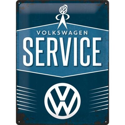 Placa de metal 30x40 cms. Volkswagen VW Service -DESCATALOGADO-