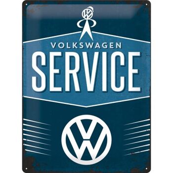 Plaque de métal 30x40 cm. Service Volkswagen VW -DISCONTINUÉ-