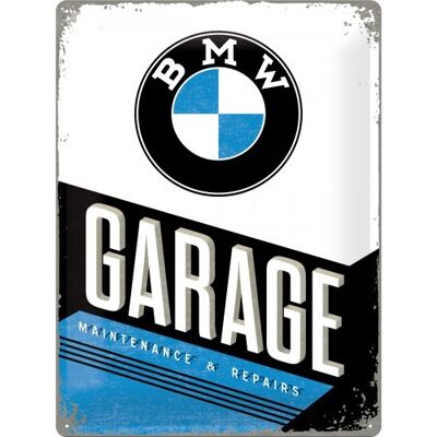 Plaque de métal 30x40 cm. Garage BMW