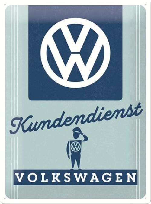 Placa de metal 30x40 cms. VW Kundendienst