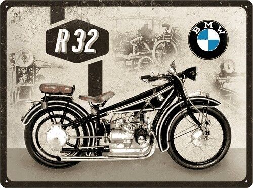 Placa de metal 30x40 cms. BMW - Motorcycle R32