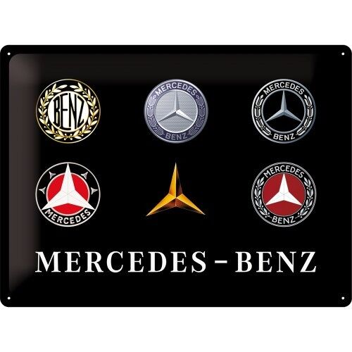 Placa de metal 30x40 cms. Mercedes-Benz Mercedes-Benz - Logo Evolution