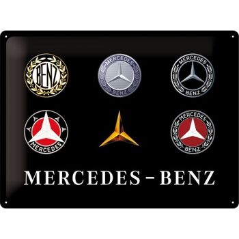 Plaque de métal 30x40 cm. Mercedes-Benz Mercedes-Benz - Logo Évolution