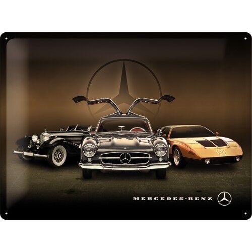 Placa de metal 30x40 cms. Mercedes-Benz Mercedes-Benz - 3 Cars