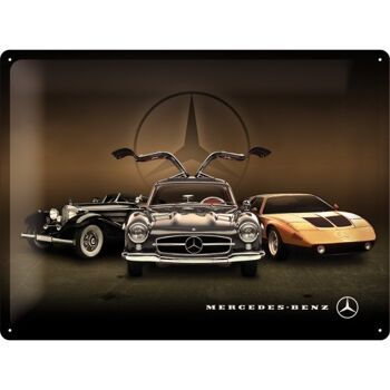 Plaque de métal 30x40 cm. Mercedes-Benz Mercedes-Benz - 3 Voitures