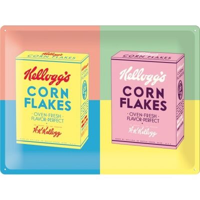 Placa de metal 30x40 cms. Kellogg's Kellogg's - Packaging Pop Art