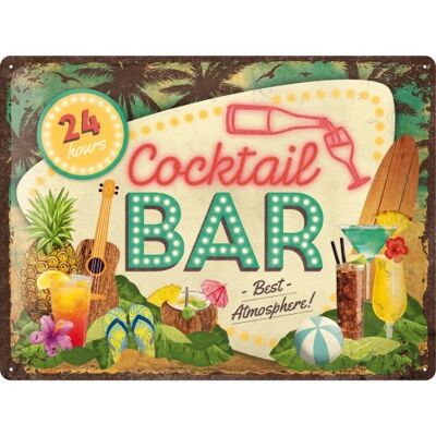 Metal plate 30x40 cm. Open BarCocktail Bar