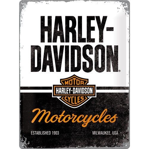 Placa de metal 30x40 cms. Harley-Davidson - Motorcycles