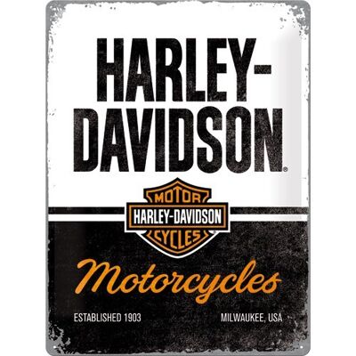 Plaque de métal 30x40 cm. Harley Davidson - Motos