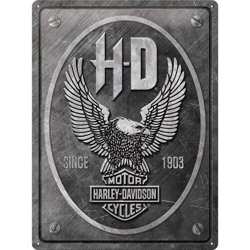Placa de metal 30x40 cms. Harley-Davidson - Metal Eagle