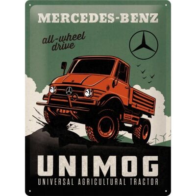 Plaque de métal 30x40 cm. Mercedes-Benz Mercedes-Benz - Unimog