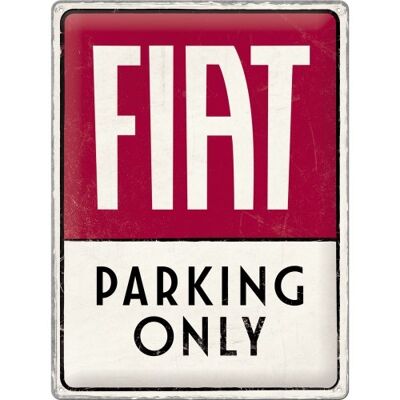 Metal plate 30x40 cm. Fiat - Parking Only