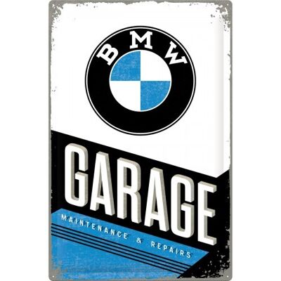 Plaque en métal 40x60 cm. Garage BMW