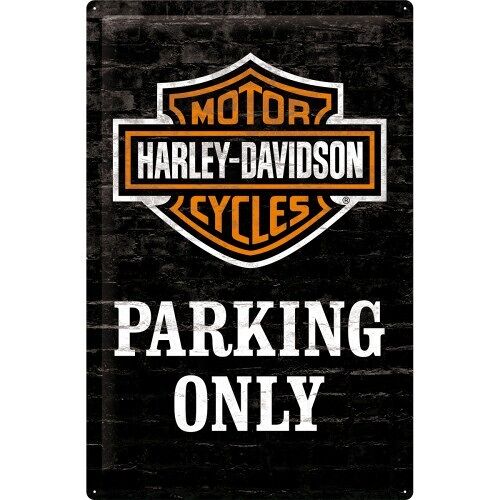 Placa de metal 40x60 cms. Harley-Davidson Parking Only