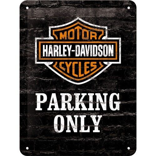 Placa de metal 15x20 cms. Harley-Davidson Parking Only