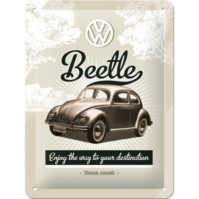 Metal plate 15x20 cm. Volkswagen VW Retro Beetle
