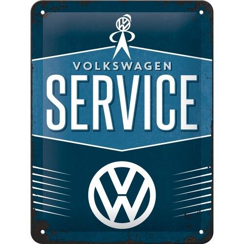 Placa de metal 15x20 cms. Volkswagen VW Service