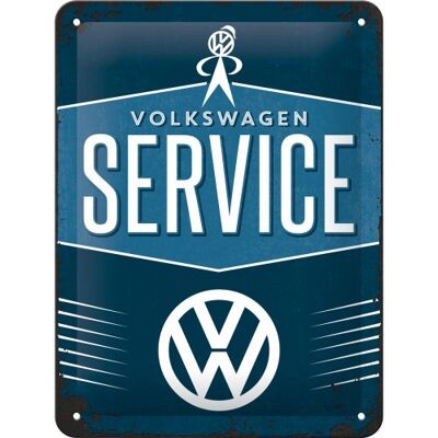 Plaque de métal 15x20 cm. Service après-vente Volkswagen