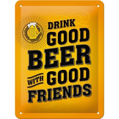 Metal plate 15x20 cm. Word Up Drink Good Beer