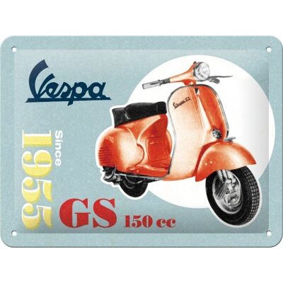 Metal plate 15x20 cm. Vespa - GS 150 Since 1955
