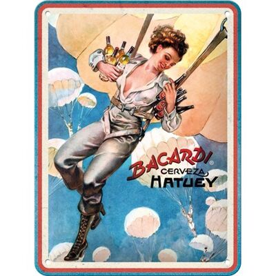 Metal Plate - Bacardi Bacardi - Beer Hatuey Pin Up Girl