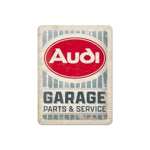 Placa de metal 15x20 cms. Audi - Garage