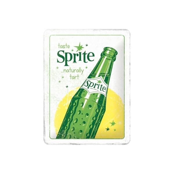 Piatto in metallo 15x20 cm. Sprite - Bottiglia