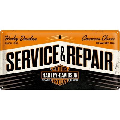 Metallplatte 25x50 cm. Harley-Davidson-Service und -Reparatur