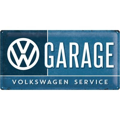 Metallplatte 25x50 cm. Volkswagen VW-Garage