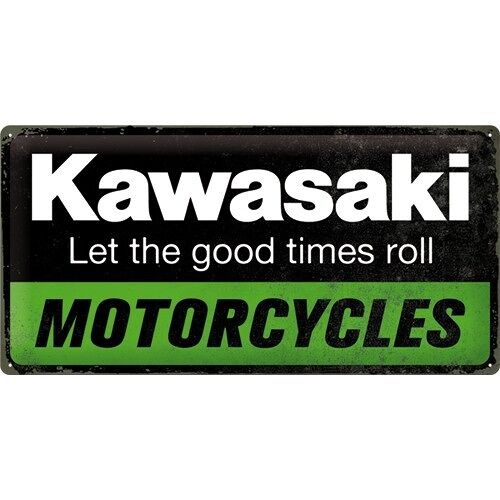 Placa de metal 25x50 cms. Kawasaki Kawasaki - Motorcycles