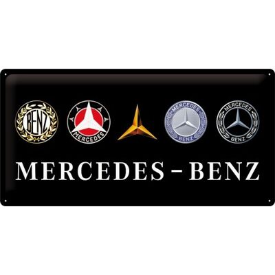 Metallplatte 25x50 cm. Mercedes-Benz Mercedes-Benz - Evolutionslogo