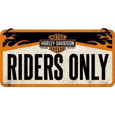 Hängeschild 10x20 cm. Harley-Davidson - Nur für Fahrer