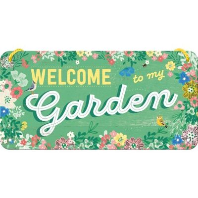 Hanging sign 10x20 cm. Home & Country Garden