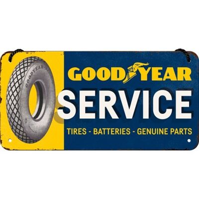 Panneau suspendu 10x20 cm. Service Goodyear