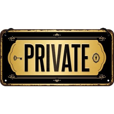Hanging sign 10x20 cm. Achtung Private