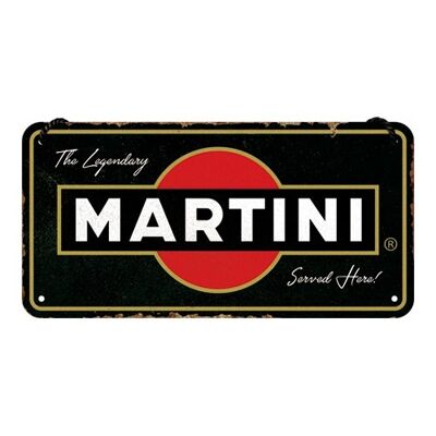 Hängeschild 10x20 cm. Martini Martini - Hier serviert