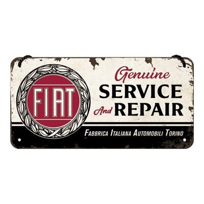 Letrero colgante 10x20 cms. Fiat - Service & Repair